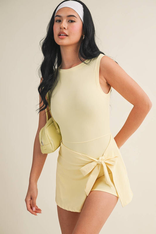 JUNE SHIP Sleeveless Wrap Tie Front Dress
