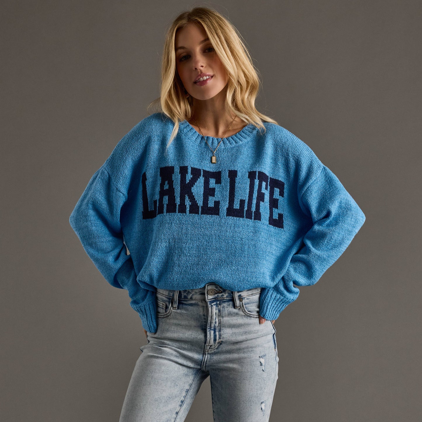 Blue Lake Life Lightweight Sweater