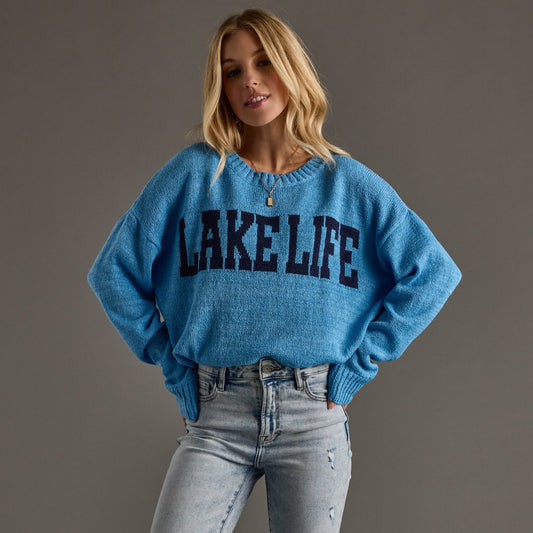 Blue Lake Life Lightweight Sweater