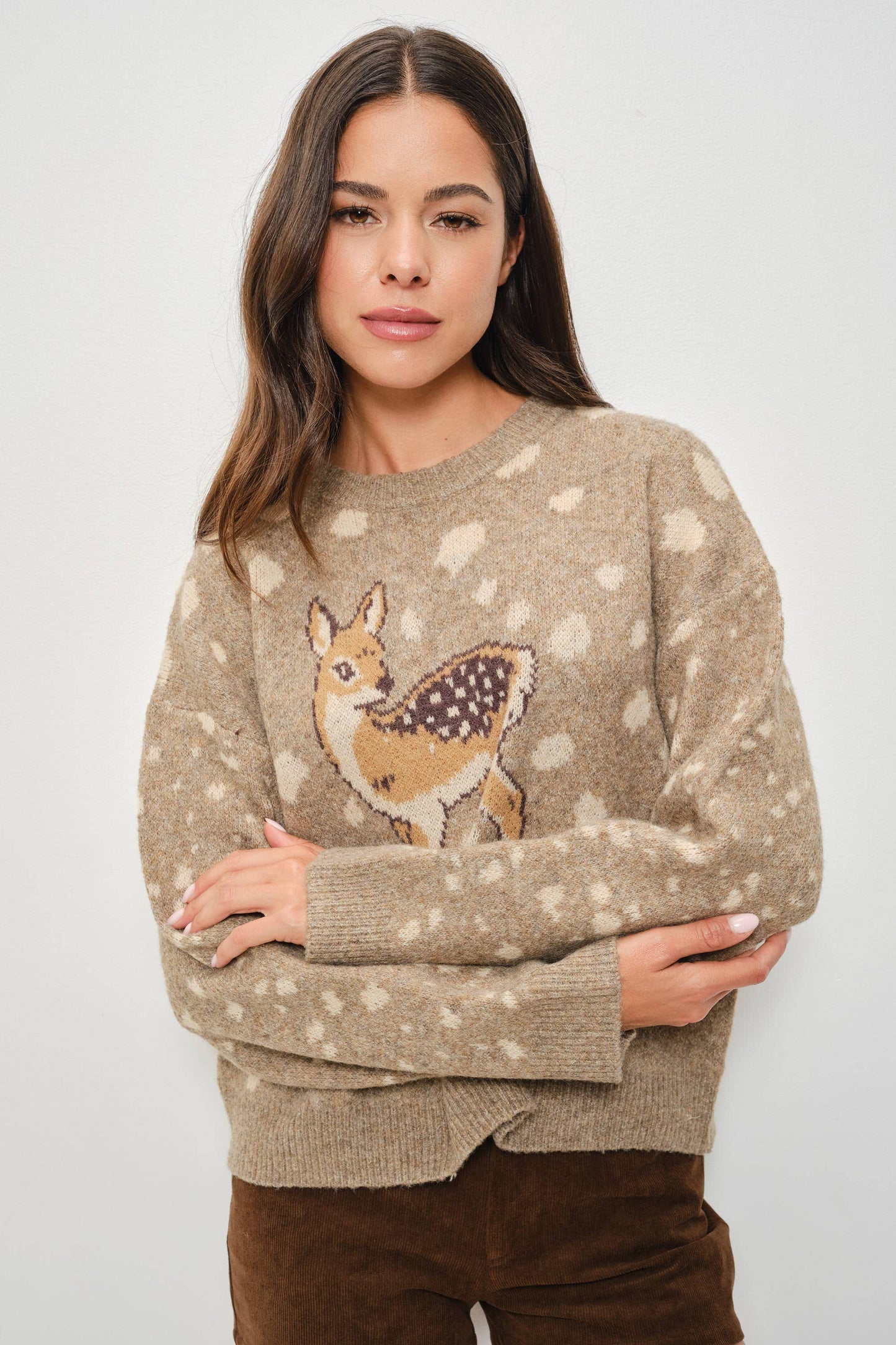 SEPT SHIP RAIDEN DEER PRINT SWEATER
