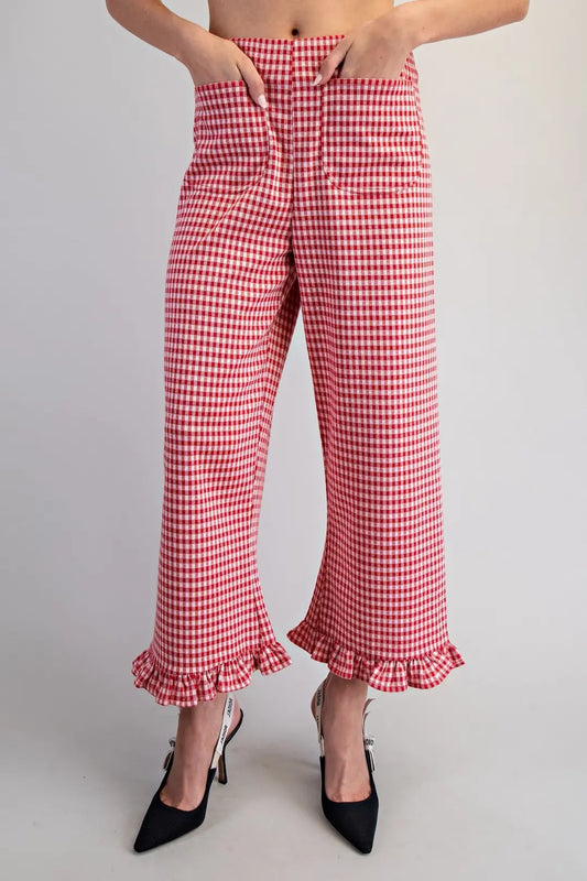 Christmas Cutie Red and White Gingham Ruffle